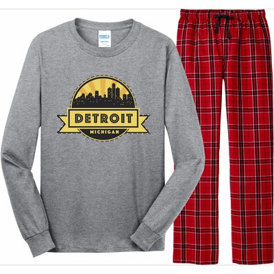 Detroit Record Skyline Logo Long Sleeve Pajama Set