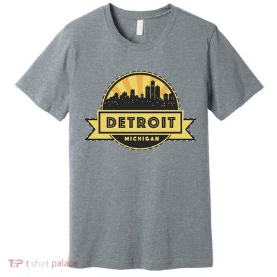 Detroit Record Skyline Logo Premium T-Shirt