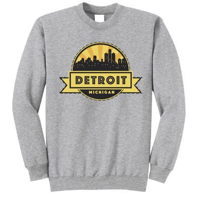 Detroit Record Skyline Logo Tall Sweatshirt