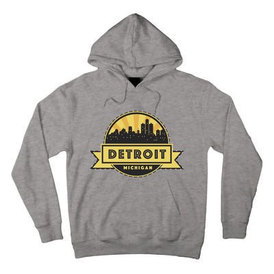 Detroit Record Skyline Logo Tall Hoodie