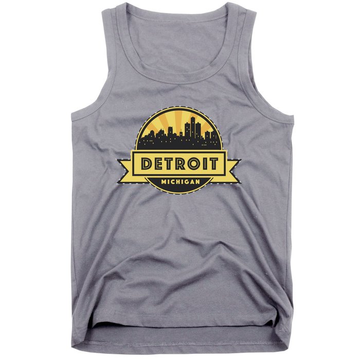 Detroit Record Skyline Logo Tank Top