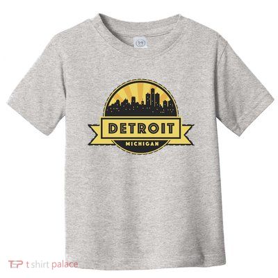 Detroit Record Skyline Logo Toddler T-Shirt