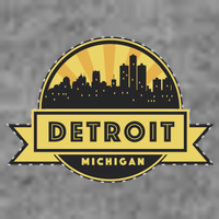 Detroit Record Skyline Logo Kids T-Shirt