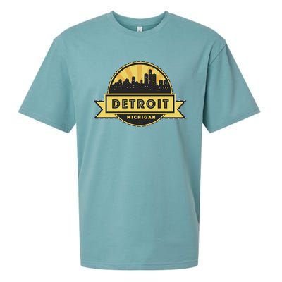 Detroit Record Skyline Logo Sueded Cloud Jersey T-Shirt