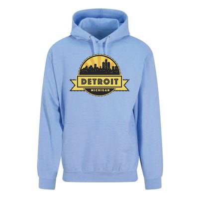 Detroit Record Skyline Logo Unisex Surf Hoodie