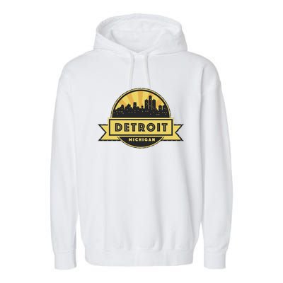 Detroit Record Skyline Logo Garment-Dyed Fleece Hoodie