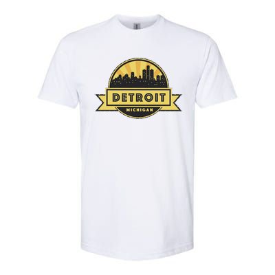 Detroit Record Skyline Logo Softstyle CVC T-Shirt