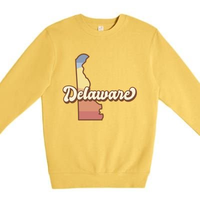 Delaware Retro Sunset Premium Crewneck Sweatshirt