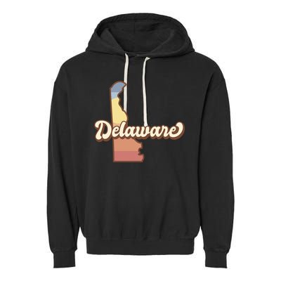 Delaware Retro Sunset Garment-Dyed Fleece Hoodie