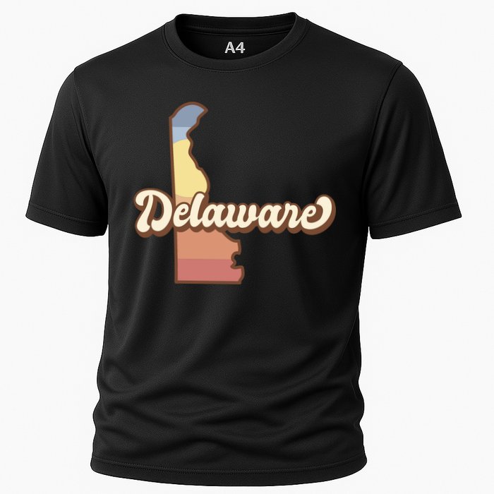 Delaware Retro Sunset Cooling Performance Crew T-Shirt