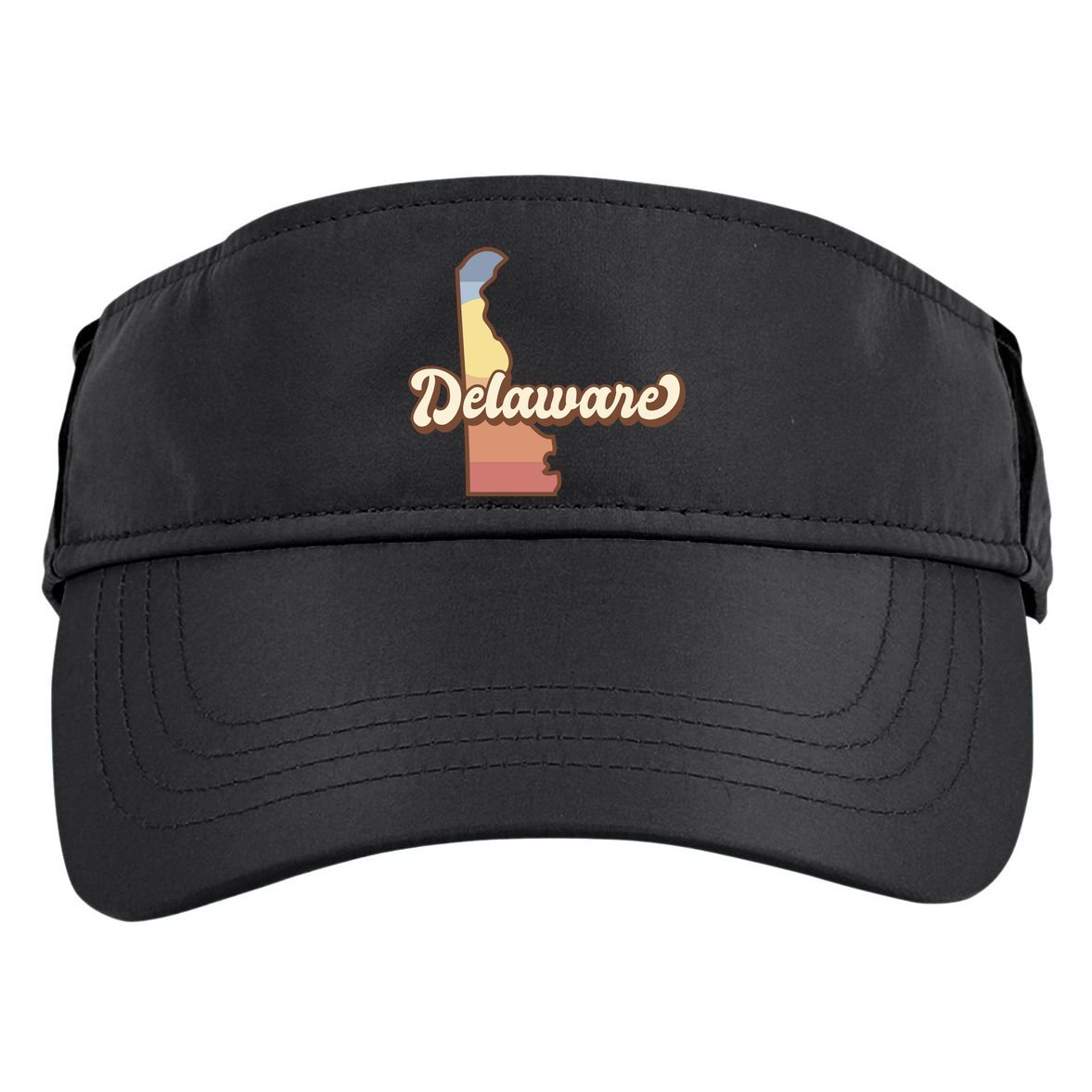 Delaware Retro Sunset Adult Drive Performance Visor