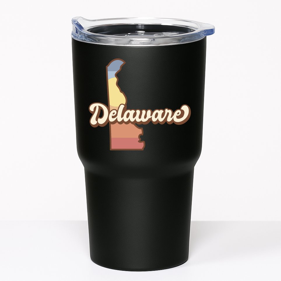 Delaware Retro Sunset Tumbler