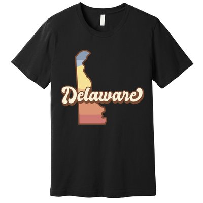 Delaware Retro Sunset Premium T-Shirt