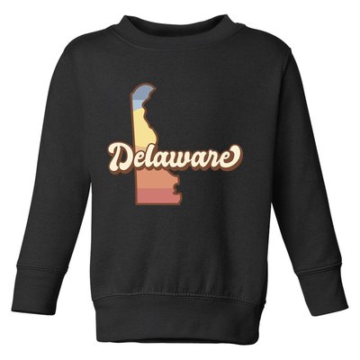Delaware Retro Sunset Toddler Sweatshirt