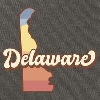 Delaware Retro Sunset Cotton Canvas Backpack