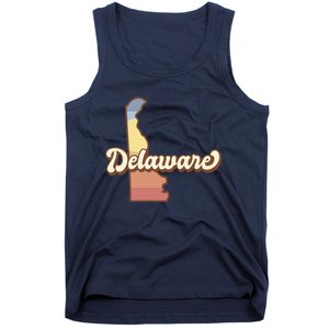 Delaware Retro Sunset Tank Top