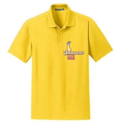 Delaware Retro Sunset Dry Zone Grid Polo