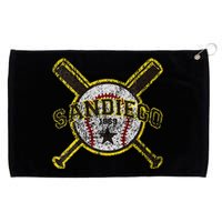 Distressed Retro San Diego Baseball Sd Vintage Grommeted Golf Towel