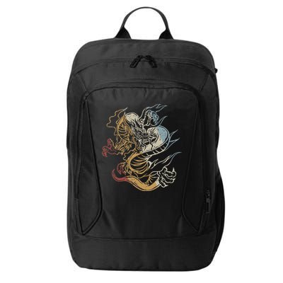 Dragon Retro Style Vintage City Backpack