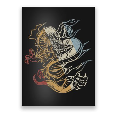 Dragon Retro Style Vintage Poster