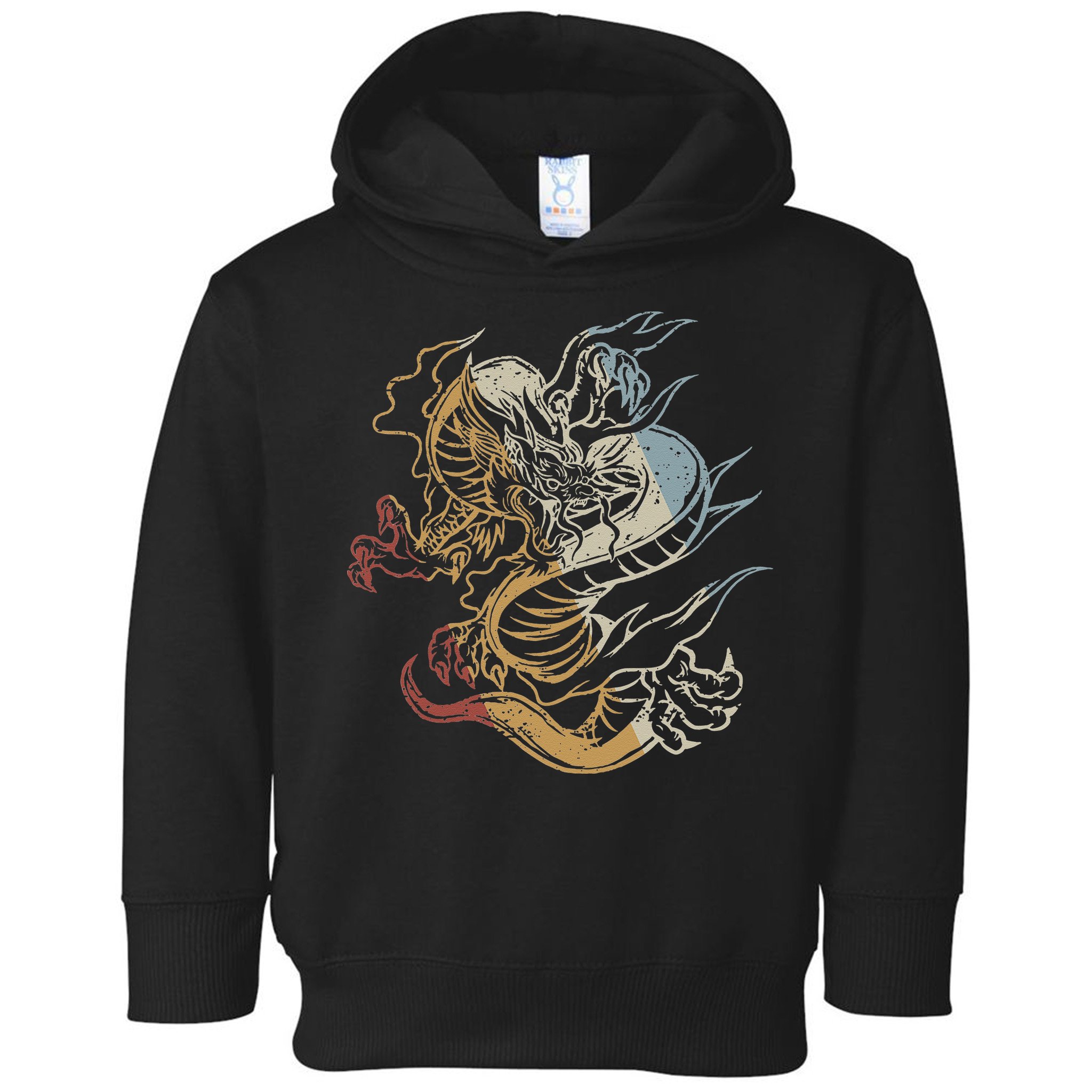 Dragon Retro Style Vintage Toddler Hoodie
