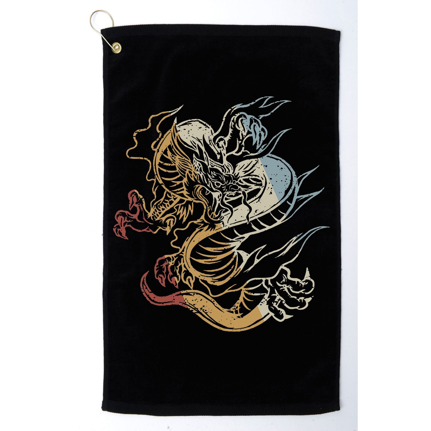 Dragon Retro Style Vintage Golf Towel