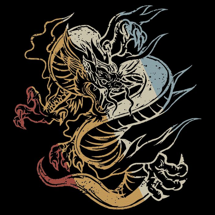 Dragon Retro Style Vintage Toddler T-Shirt