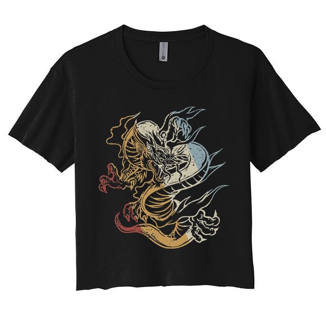 Dragon Retro Style Vintage Women's Crop Top Tee