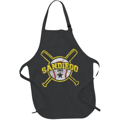 Distressed Retro San Diego Baseball SD Vintage Apron