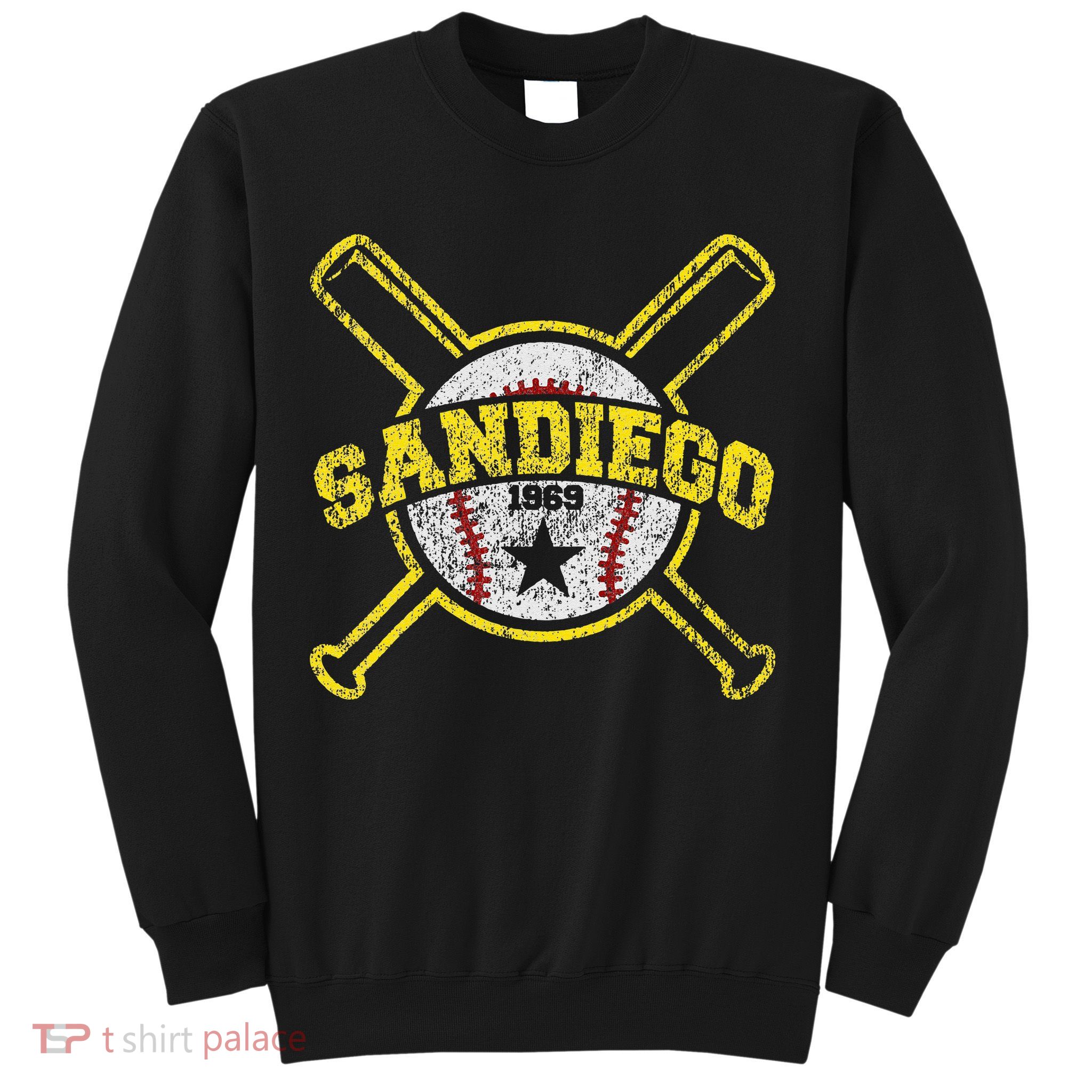 Distressed Retro San Diego Baseball SD Vintage Sweatshirt