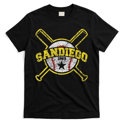 Distressed Retro San Diego Baseball SD Vintage T-Shirt