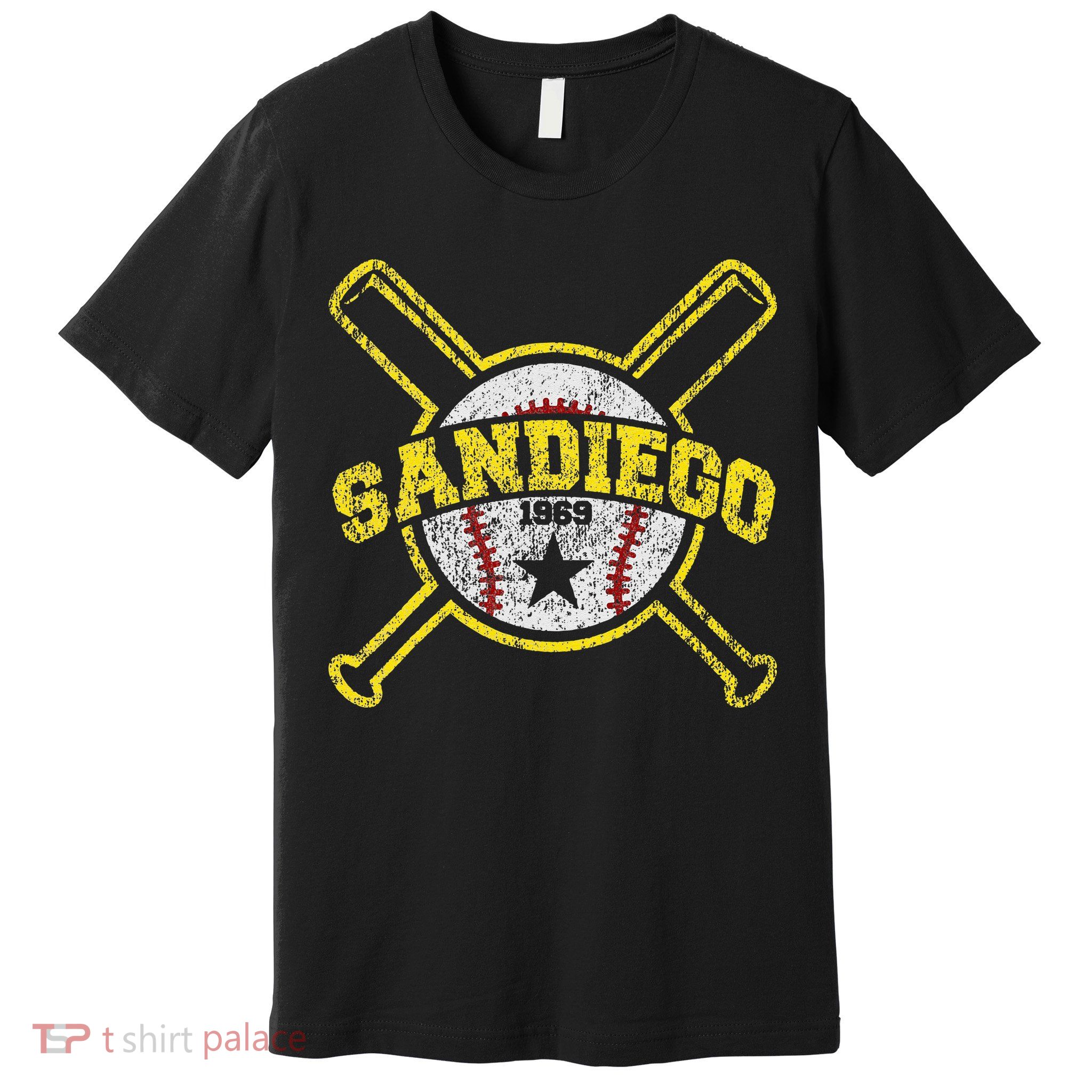 Distressed Retro San Diego Baseball SD Vintage Premium T-Shirt