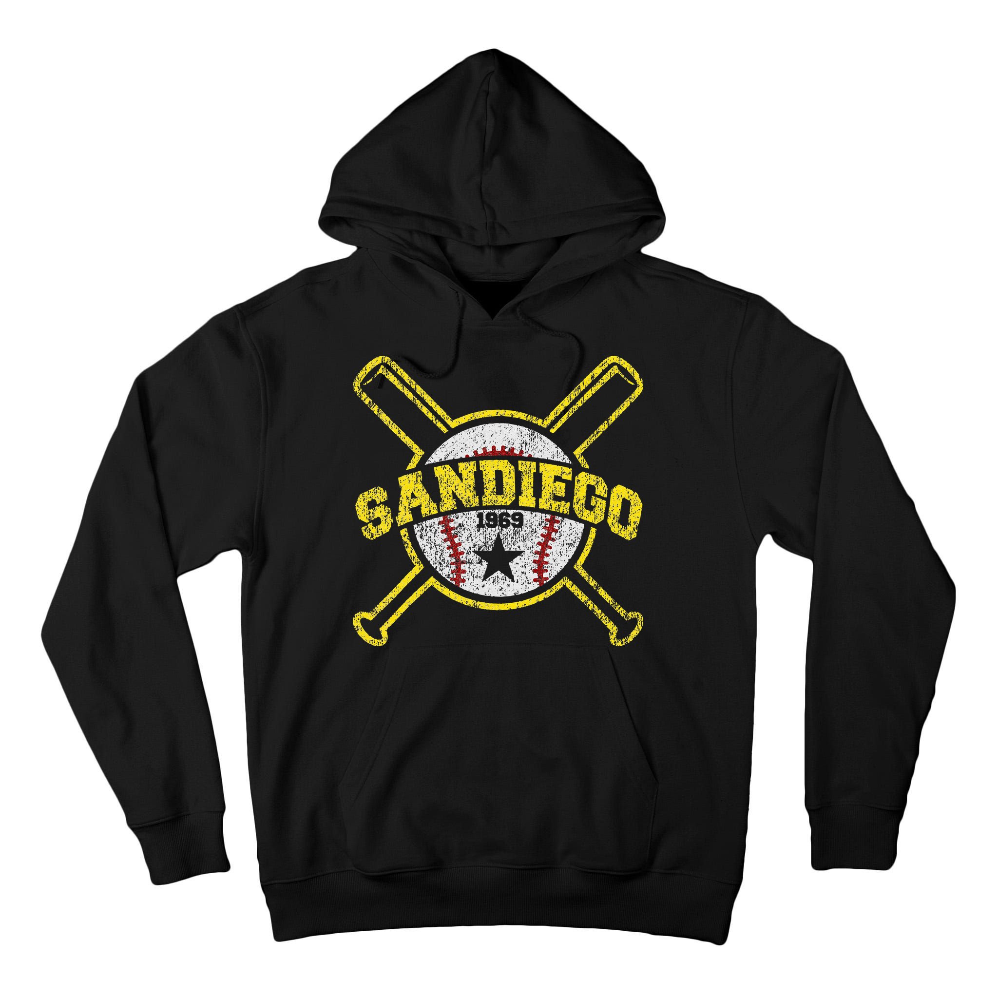 Distressed Retro San Diego Baseball SD Vintage Tall Hoodie