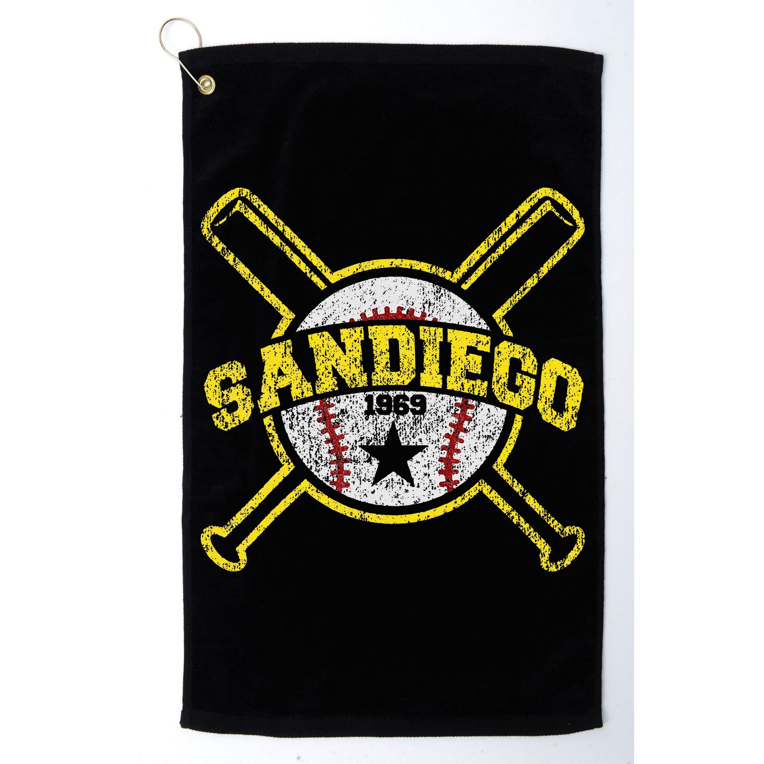 Distressed Retro San Diego Baseball SD Vintage Golf Towel