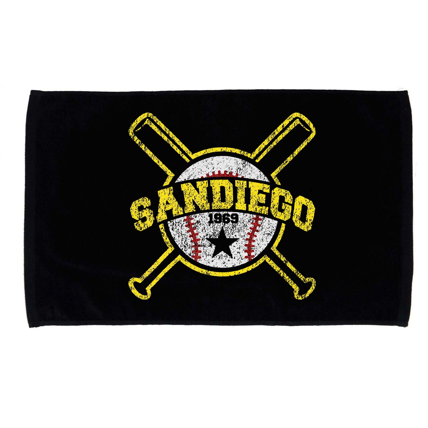 Distressed Retro San Diego Baseball SD Vintage Microfiber Hand Towel