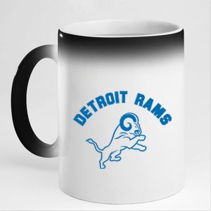 Detroit Rams 11oz Black Color Changing Mug