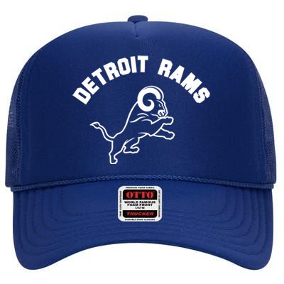 Detroit Rams High Crown Mesh Back Trucker Hat