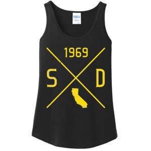 Distressed Retro San Diego Baseball Sd Ladies Essential Tank