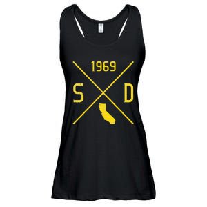 Distressed Retro San Diego Baseball Sd Ladies Essential Flowy Tank