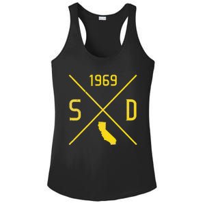 Distressed Retro San Diego Baseball Sd Ladies PosiCharge Competitor Racerback Tank