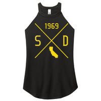 Distressed Retro San Diego Baseball Sd Women's Perfect Tri Rocker Tank