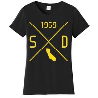 Distressed Retro San Diego Baseball Sd Women's T-Shirt