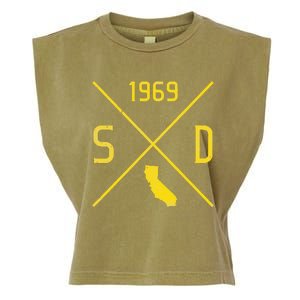 Distressed Retro San Diego Baseball Sd Garment-Dyed Women's Muscle Tee