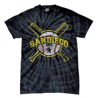 Distressed Retro San Diego Baseball Sd Vintage Tie-Dye T-Shirt