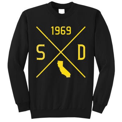 Distressed Retro San Diego Baseball Sd Sweatshirt