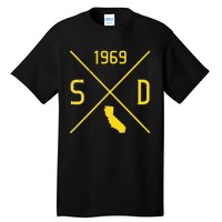 Distressed Retro San Diego Baseball Sd Tall T-Shirt