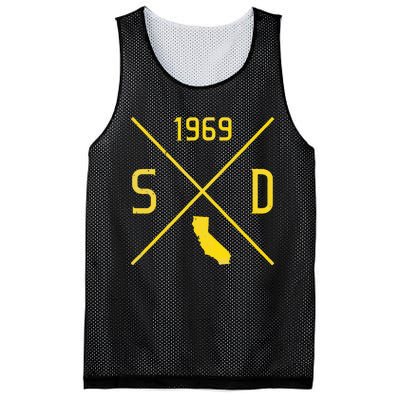 Distressed Retro San Diego Baseball Sd Mesh Reversible Basketball Jersey Tank