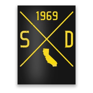 Distressed Retro San Diego Baseball Sd Poster