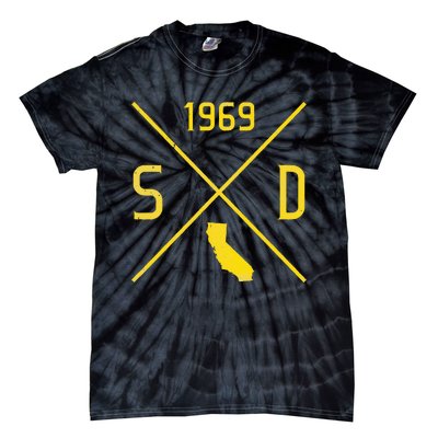 Distressed Retro San Diego Baseball Sd Tie-Dye T-Shirt