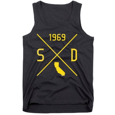 Distressed Retro San Diego Baseball Sd Tank Top